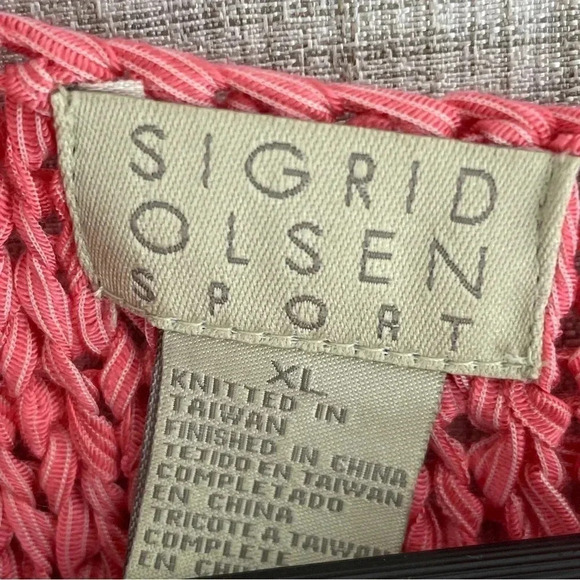 Sigrid Olsen sport XL knited tank top pink 2298 - Picture 4 of 7